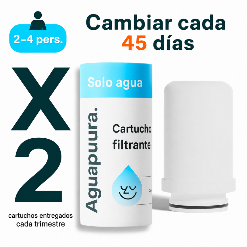 Cartuchos filtrantes Aguapuura (sin filtro)