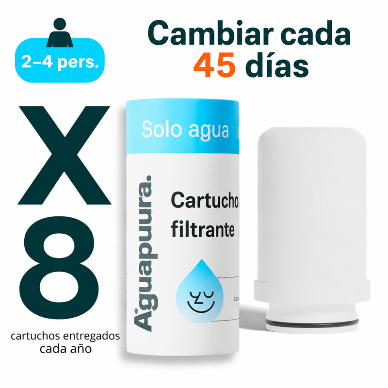Cartuchos filtrantes Aguapuura (sin filtro)