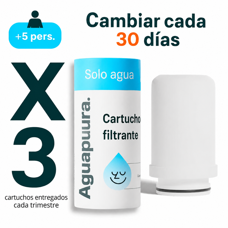 Cartuchos filtrantes Aguapuura (sin filtro)