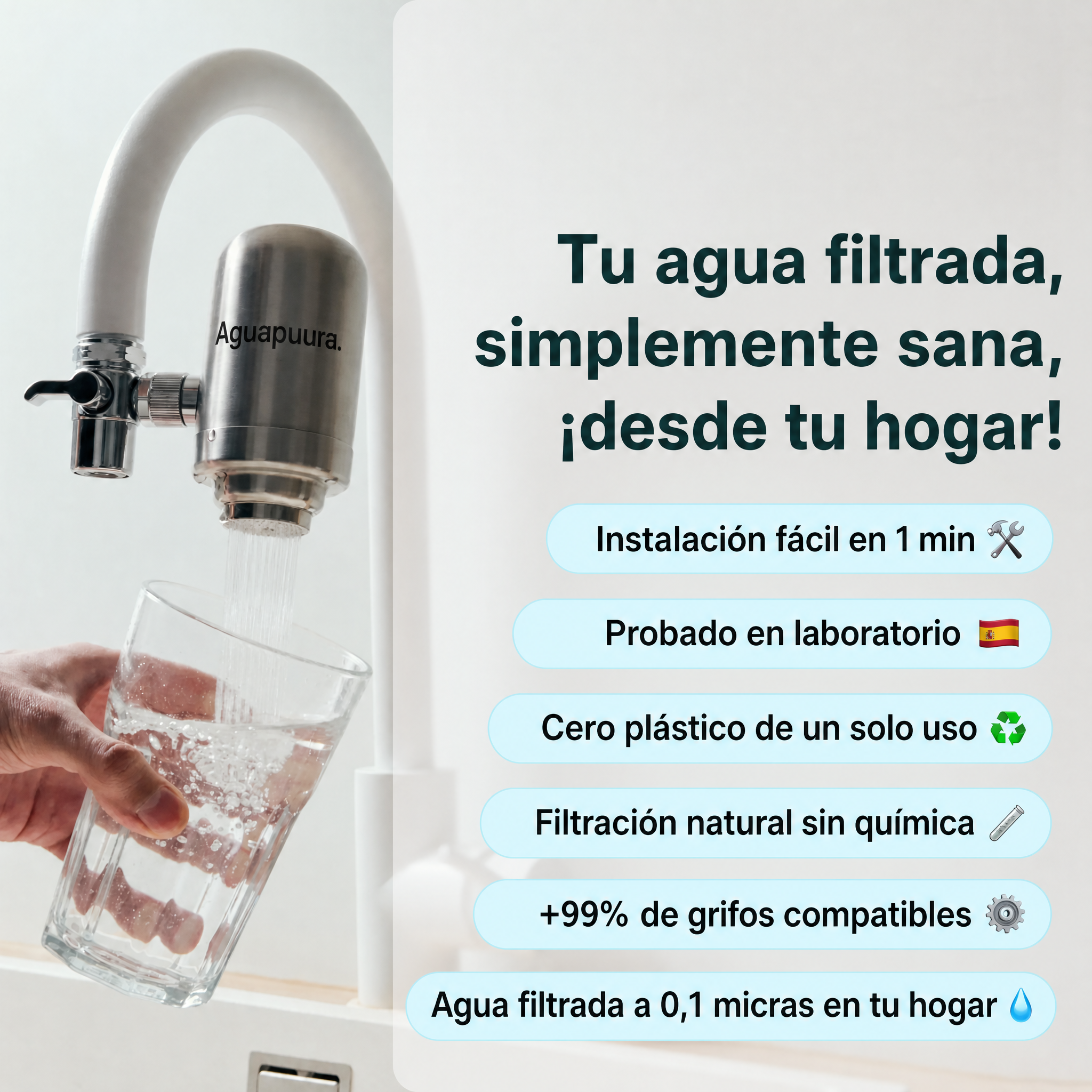 Filtro Aguapuura para el grifo