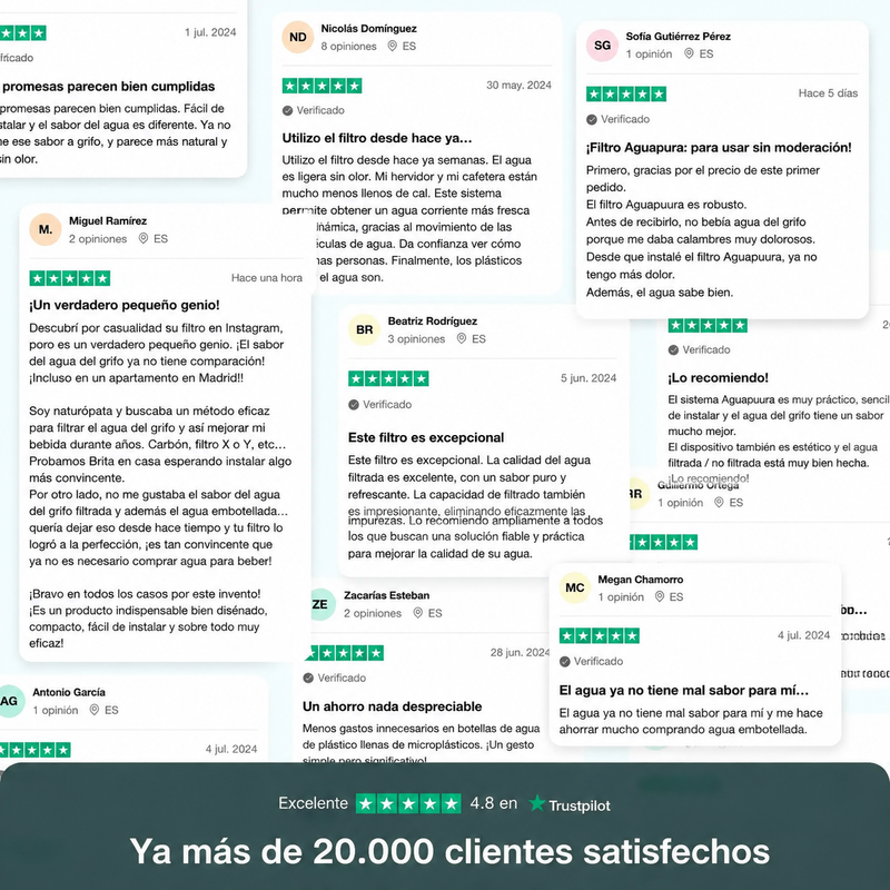 Cartuchos filtrantes Aguapuura (sin filtro)